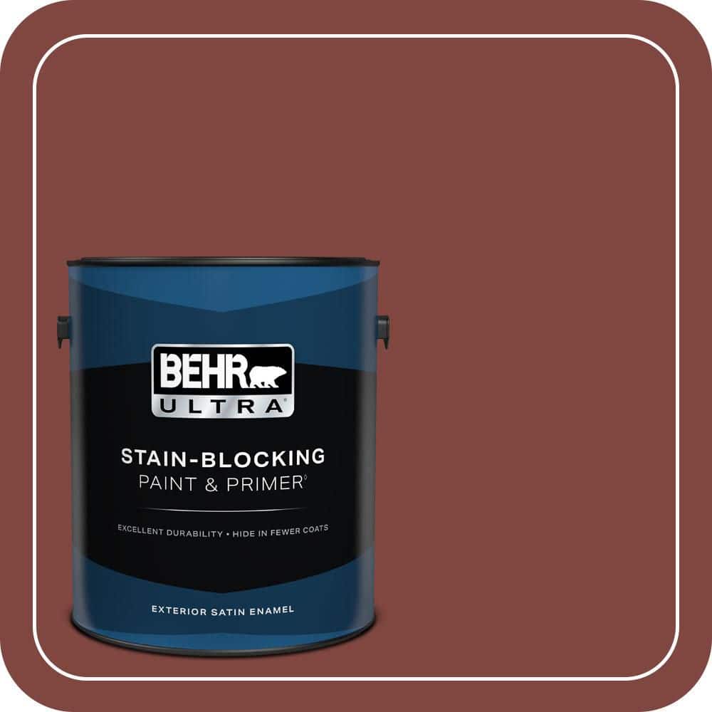 BEHR ULTRA 1 gal. #S-H-160 Sly Fox Satin Enamel Exterior Paint & Primer