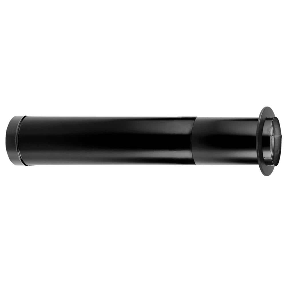 DuraVent DuraBlack Stove Pipe 6in. Diameter X  44 to 68in. Telescoping Length w/ Trim