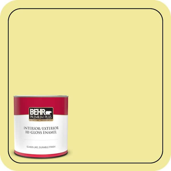 BEHR PREMIUM PLUS 1 gal. #400A-3 Pear Semi-Gloss Enamel Low Odor Interior Paint & Primer (4)