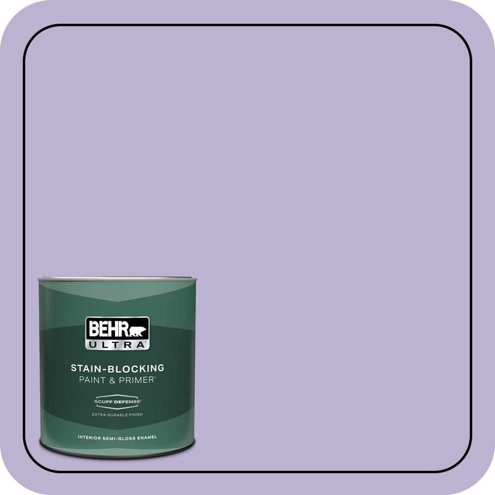 BEHR ULTRA 1 qt. #M560-3 Grape Hyacinth Extra Durable Semi-Gloss Enamel Interior Paint & Primer