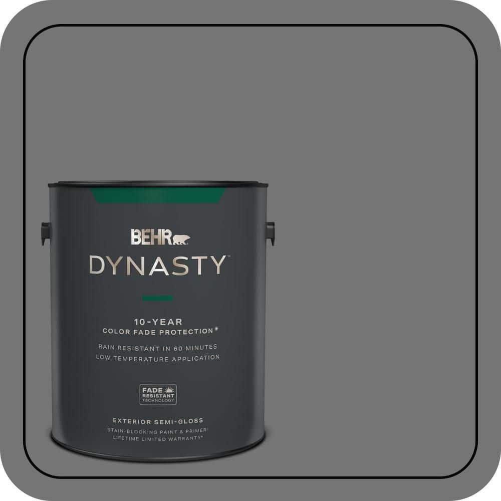 BEHR DYNASTY 1 gal. #N520-5 Iron Mountain Semi-Gloss Exterior Stain-Blocking Paint & Primer
