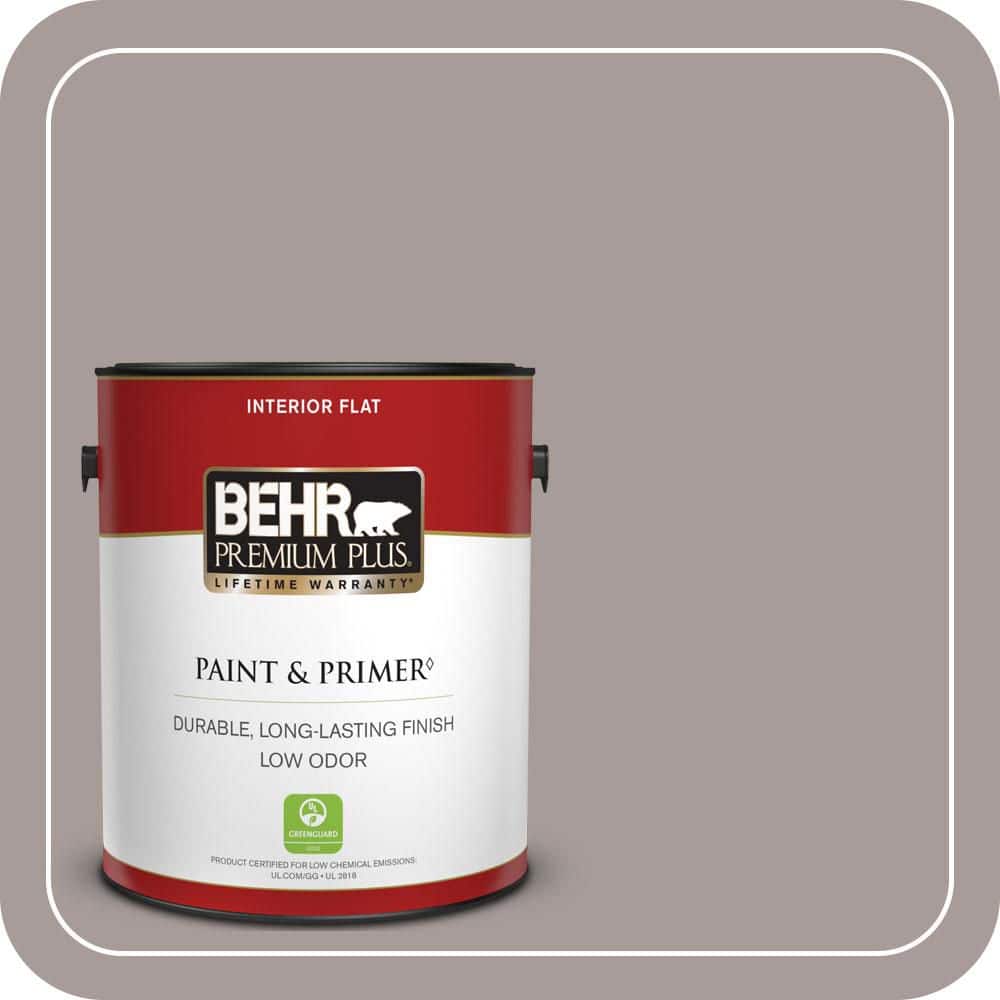 BEHR PREMIUM PLUS 1 gal. #PPU17-12 Smoked Mauve Flat Low Odor Interior Paint & Primer