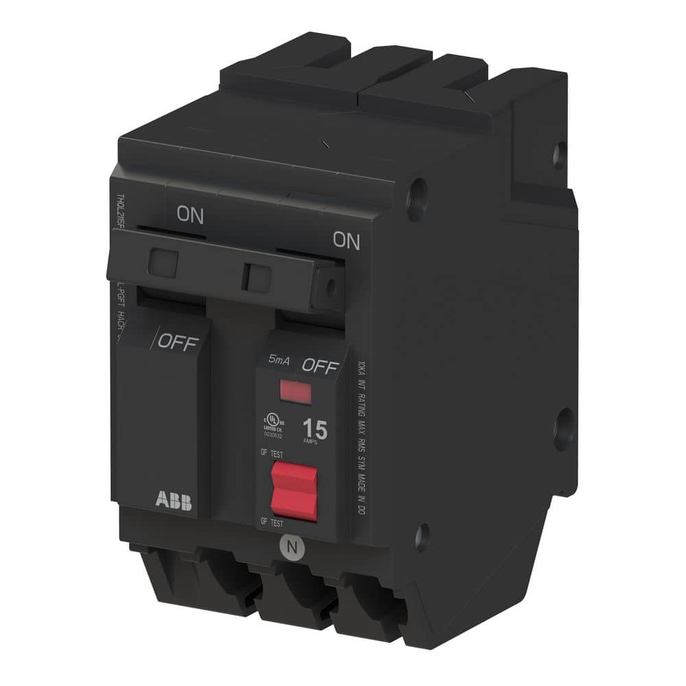 ABB 15 Amp Double Pole Ground Fault Plug-On Neutral Circuit Breaker with Self-Test (THQL2115PGFTA) (3)