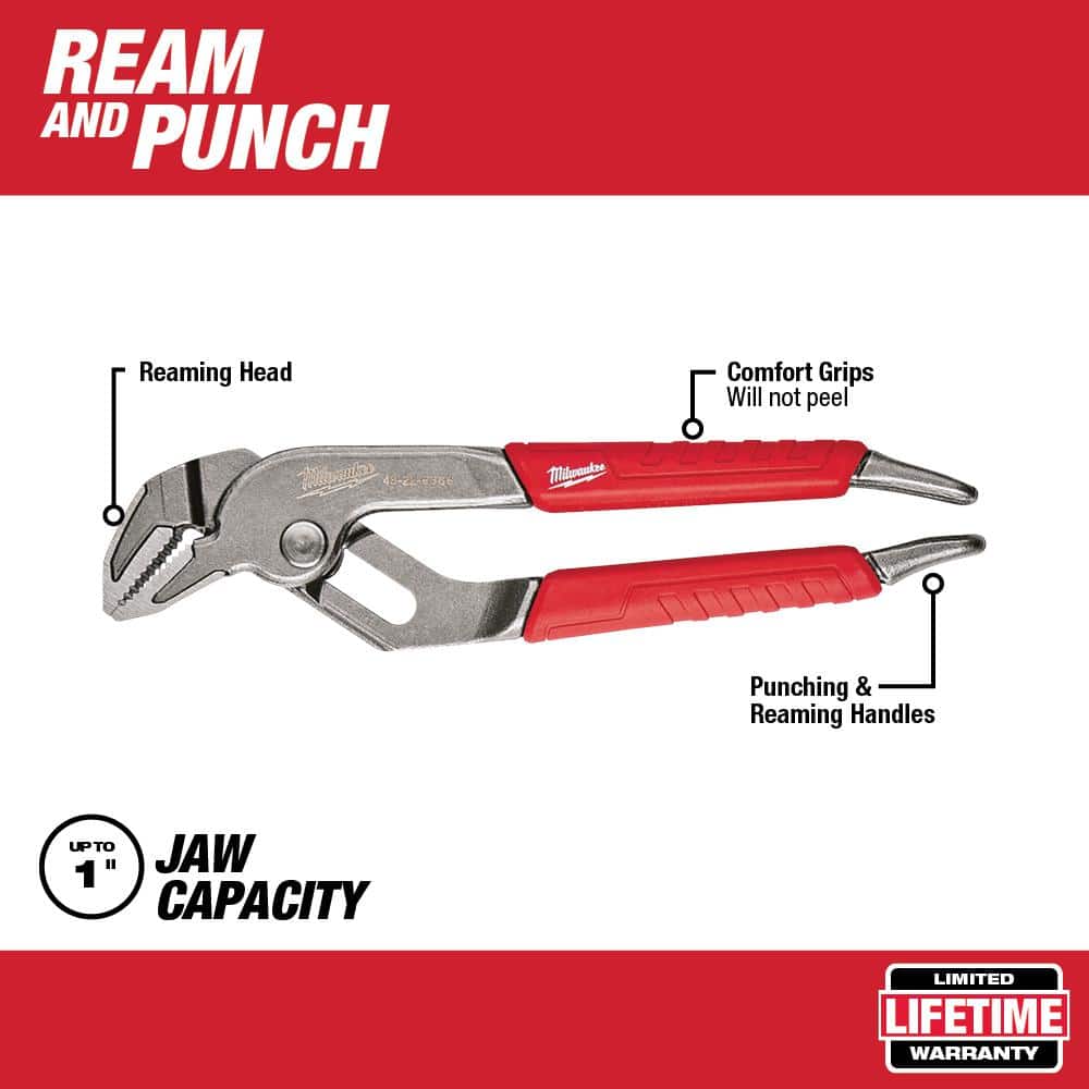 Milwaukee 6 in. and 10 in. Straight-Jaw Pliers Set with 6 in. and 10 in. Adjustable Wrench Set (4-Piece) (3)