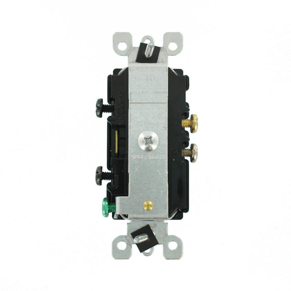 Leviton Decora 15 Amp 125 V Tamper Resistant Single Outlet/Receptacle, Black (1-Pack) T5625-E (3)
