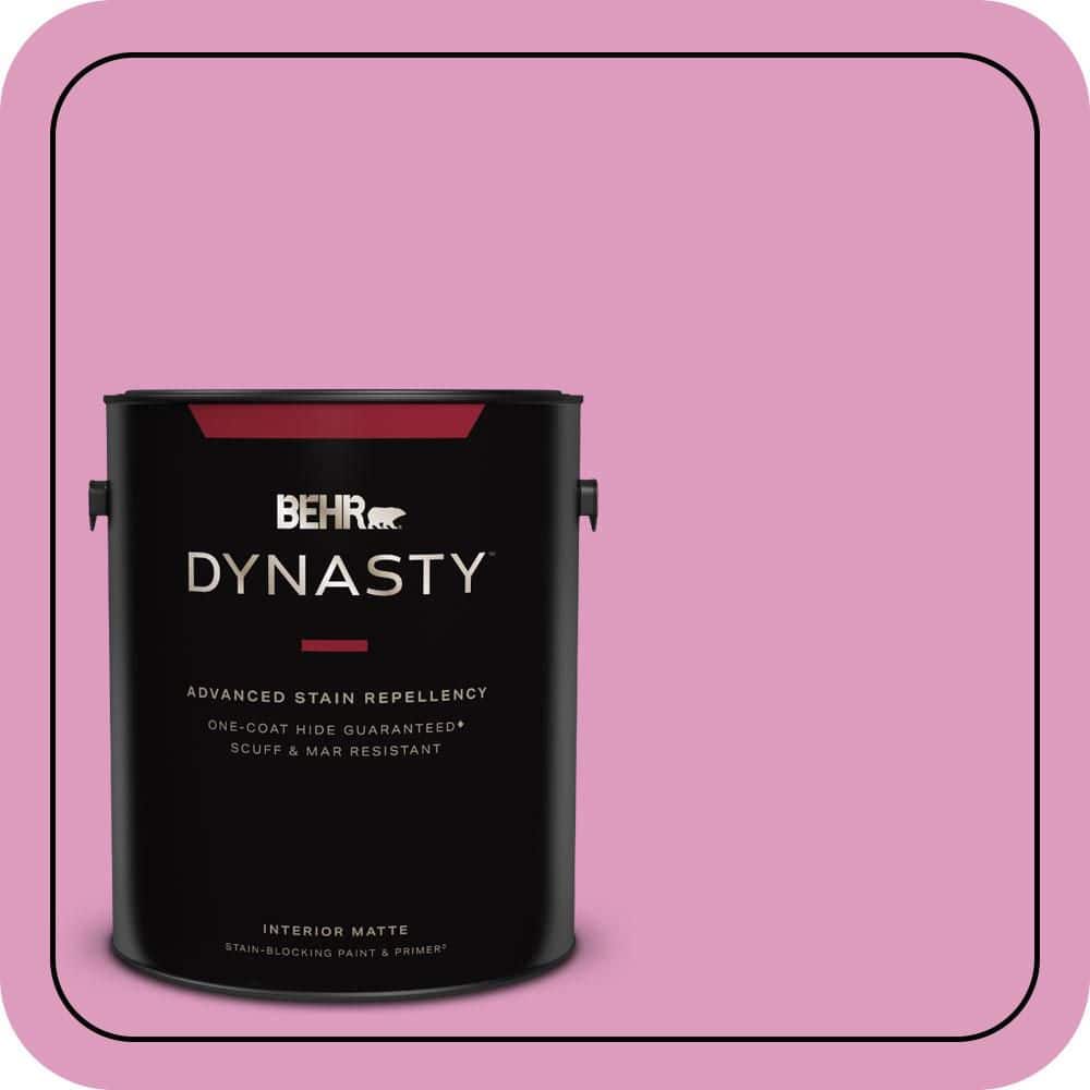 BEHR DYNASTY 1 gal. #690B-4 Pink Begonia Matte Interior Stain-Blocking Paint & Primer