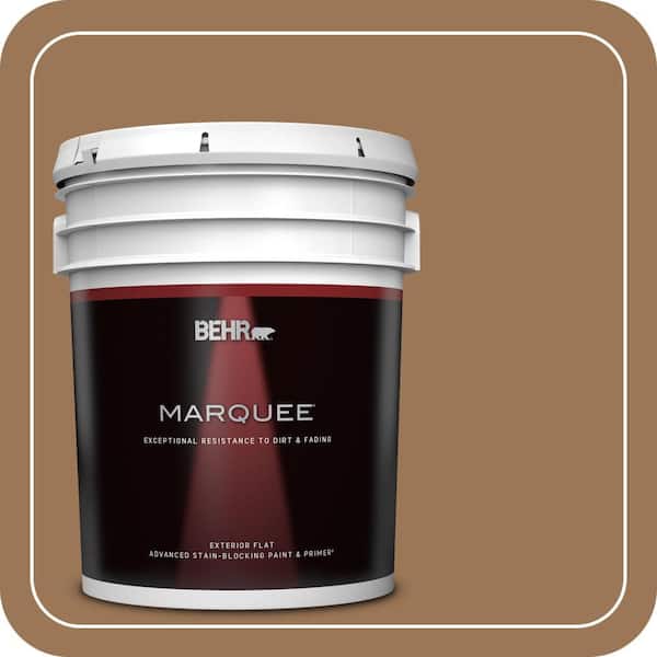 BEHR MARQUEE 5 gal. #PPU4-02 Coco Rum Flat Exterior Paint & Primer (2)
