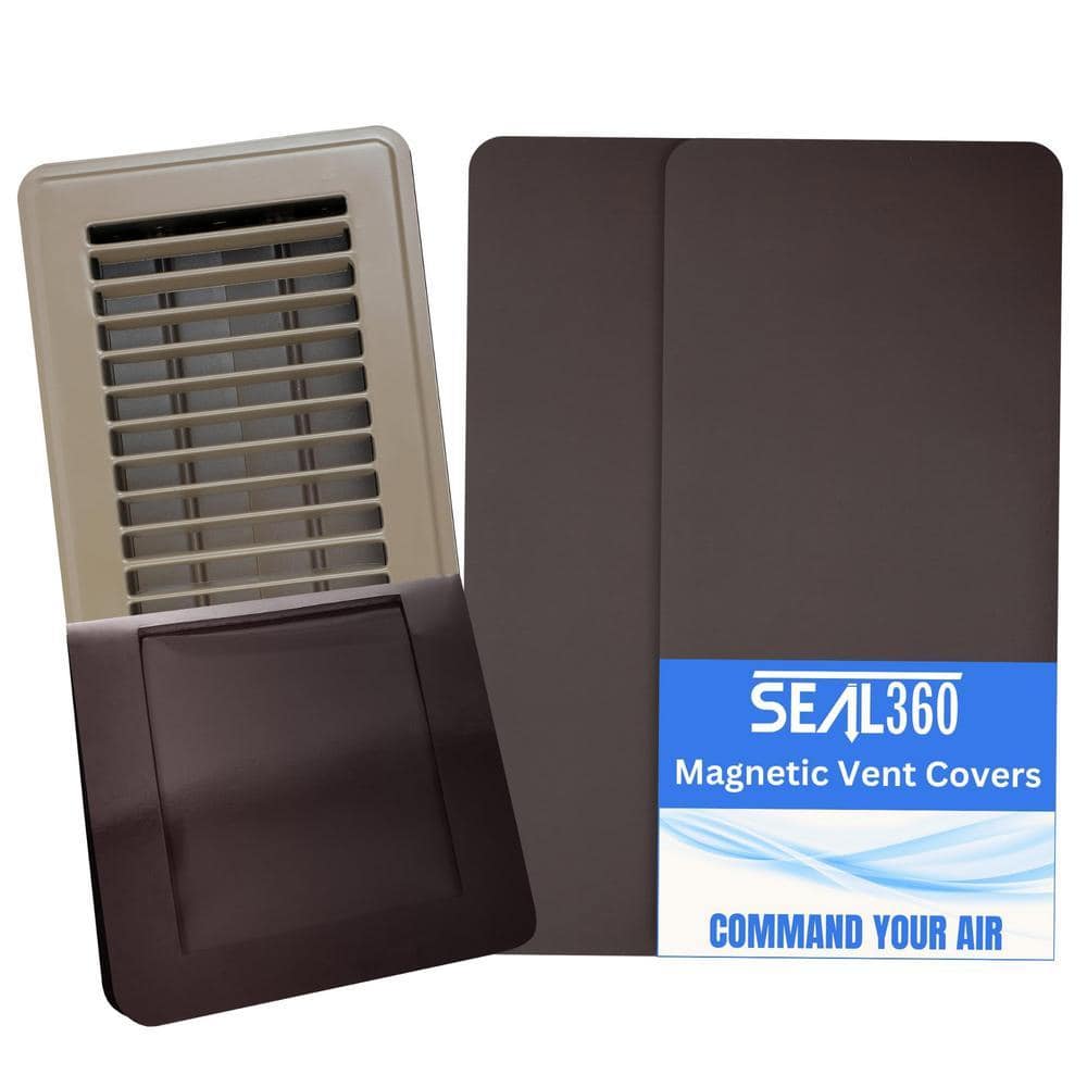Angel Sar 5.5" x 12" Brown Magnetic Vent Covers, Floor Vent Covers for Floor, Wall or Ceiling Vents (3-Pack) (1)