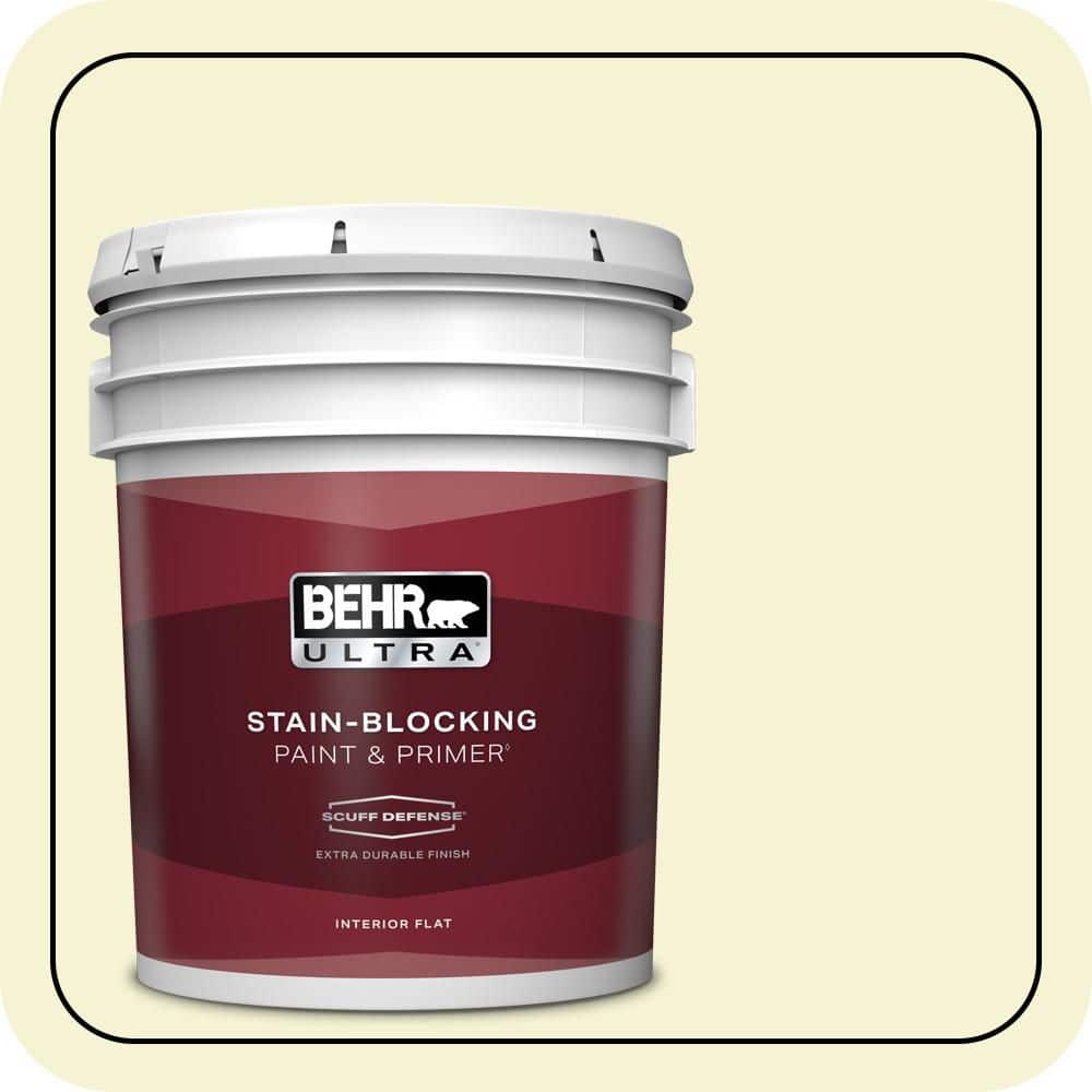 BEHR ULTRA 5 gal. #P340-1 Admiration Extra Durable Flat Interior Paint & Primer
