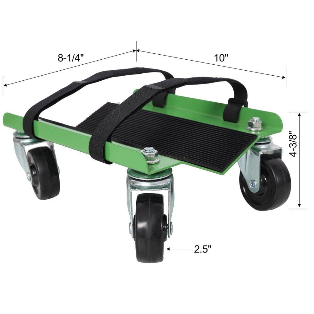 Tidoin Green Steel Heavy Duty Snowmobile Dolly with 2.5 in. Swivel Casters Carries up to 1500 lb. (2)