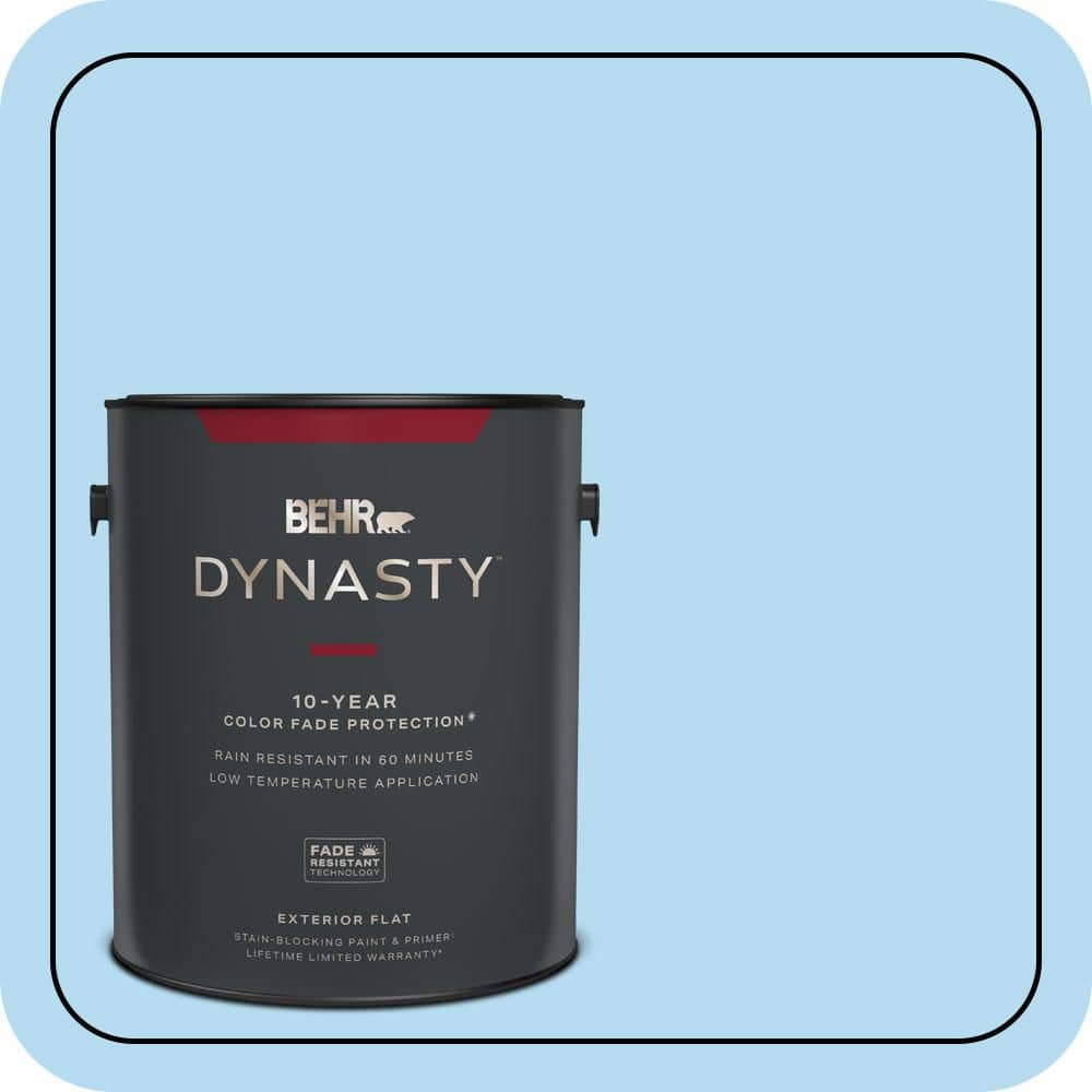 BEHR DYNASTY 1 gal. #P500-2 Seashore Dreams Flat Exterior Stain-Blocking Paint & Primer