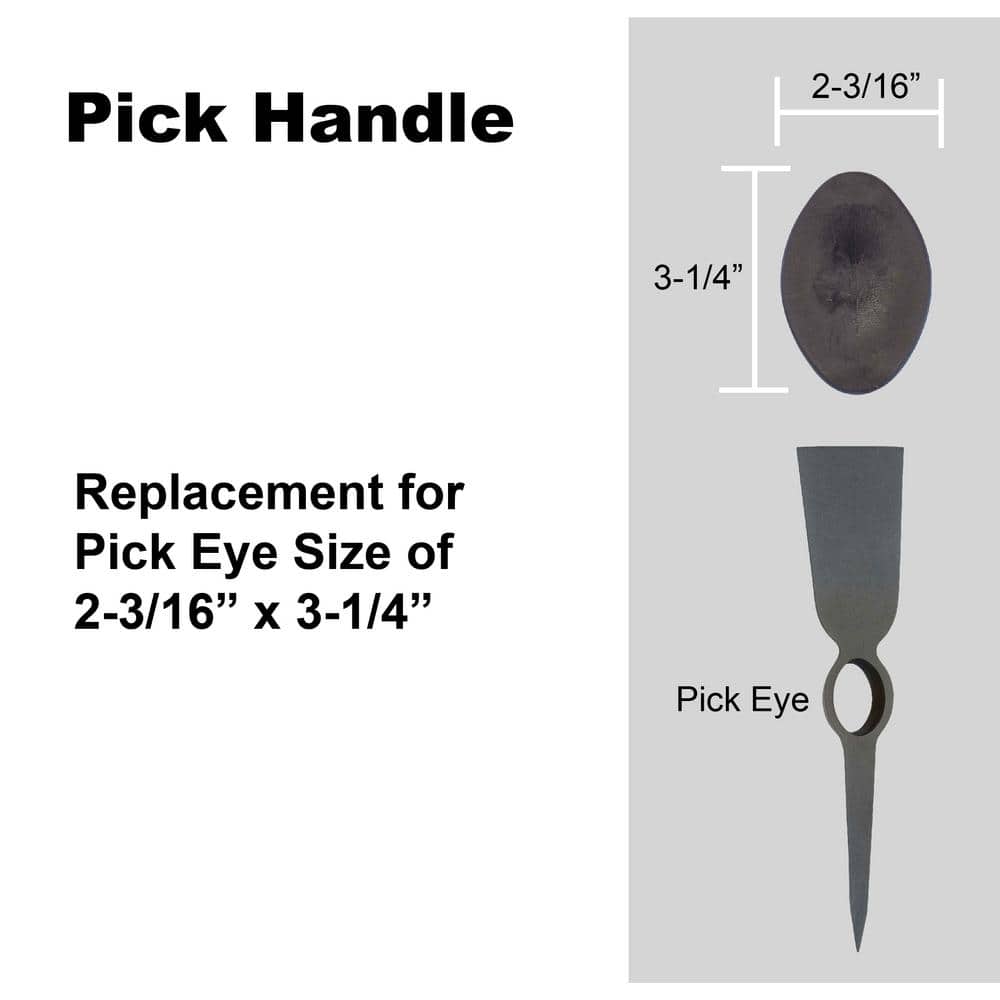 PRIVATE BRAND UNBRANDED 36 in. Mattock Fiberglass Replacement Handle (4)