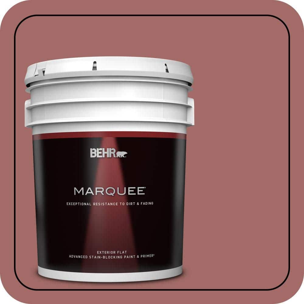 BEHR MARQUEE 5 gal. #S150-5 Vermilion Flat Exterior Paint & Primer (1)