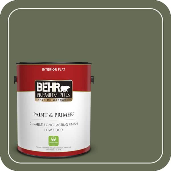 BEHR PREMIUM PLUS #ECC-38-3 Sea Fern Enamel Interior/Exterior Paint & Primer Color Sample (3)