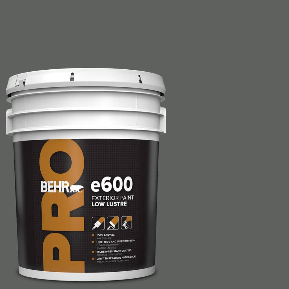 BEHR PRO 5 gal. #N460-6 Hematite Low Luster Exterior Paint