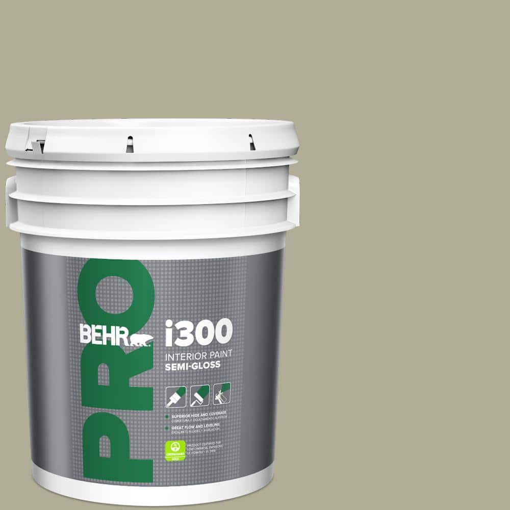 BEHR PRO 5 gal. #MQ6-27 Sage Wisdom Semi-Gloss Interior Paint