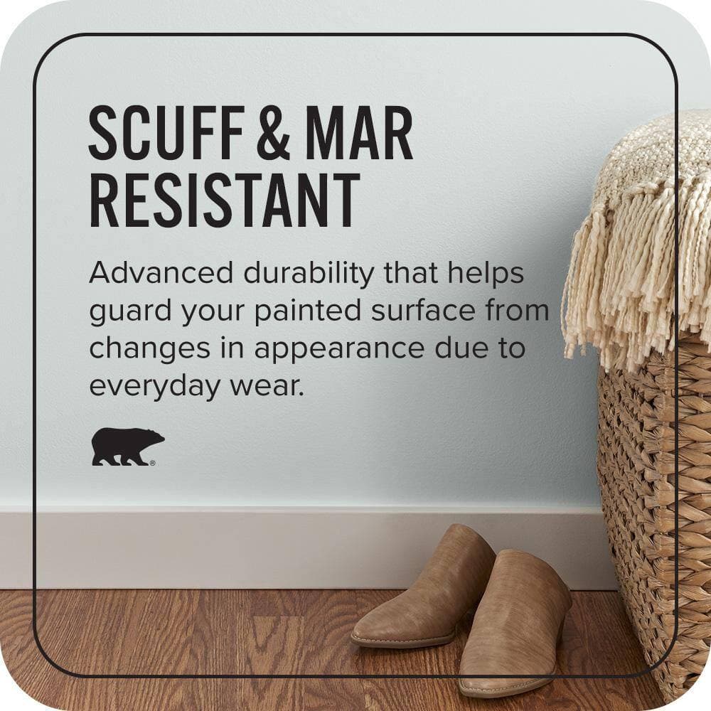 BEHR PREMIUM PLUS #MQ3-50 River Veil One-Coat Hide Enamel Interior Stain-Blocking Paint & Primer (4)