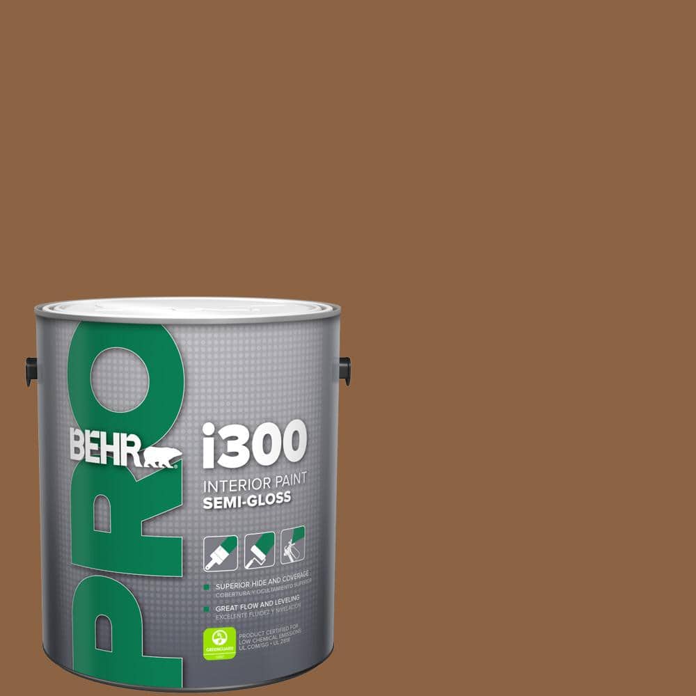 BEHR PRO 1 gal. #260F-7 Caramel Latte Semi-Gloss Interior Paint