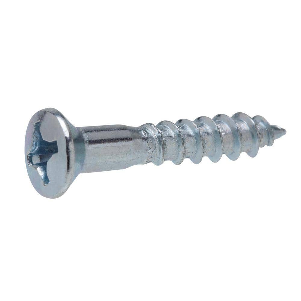 Everbilt #5 x 5/8 in. Phillips Flat Head Zinc Plated Wood Screw (8-Pack)