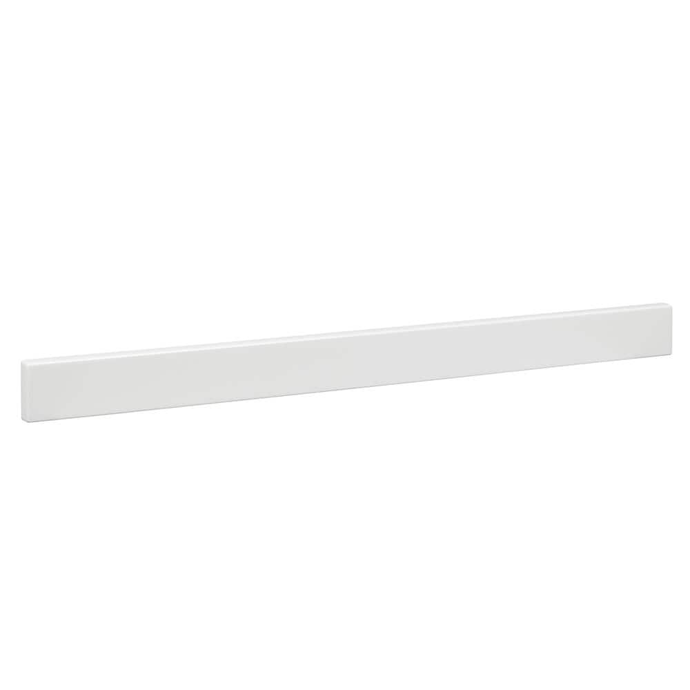 Unbranded 31 in. W Cultured Marble Bathroom Vanity Backsplash in White (1)