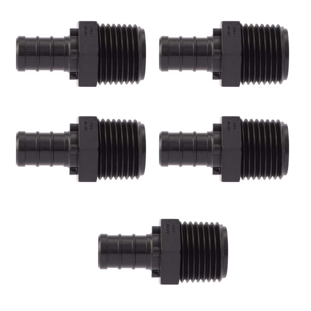 Apollo 1/2 in. PEX-B Barb x MNPT Poly-Alloy Adapter (5-Pack)