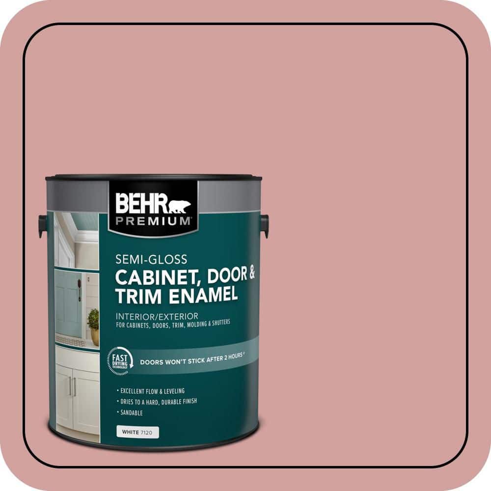 BEHR PREMIUM 1 gal. #S150-3 Rose Pottery Semi-Gloss Enamel Interior/Exterior Cabinet, Door & Trim Paint