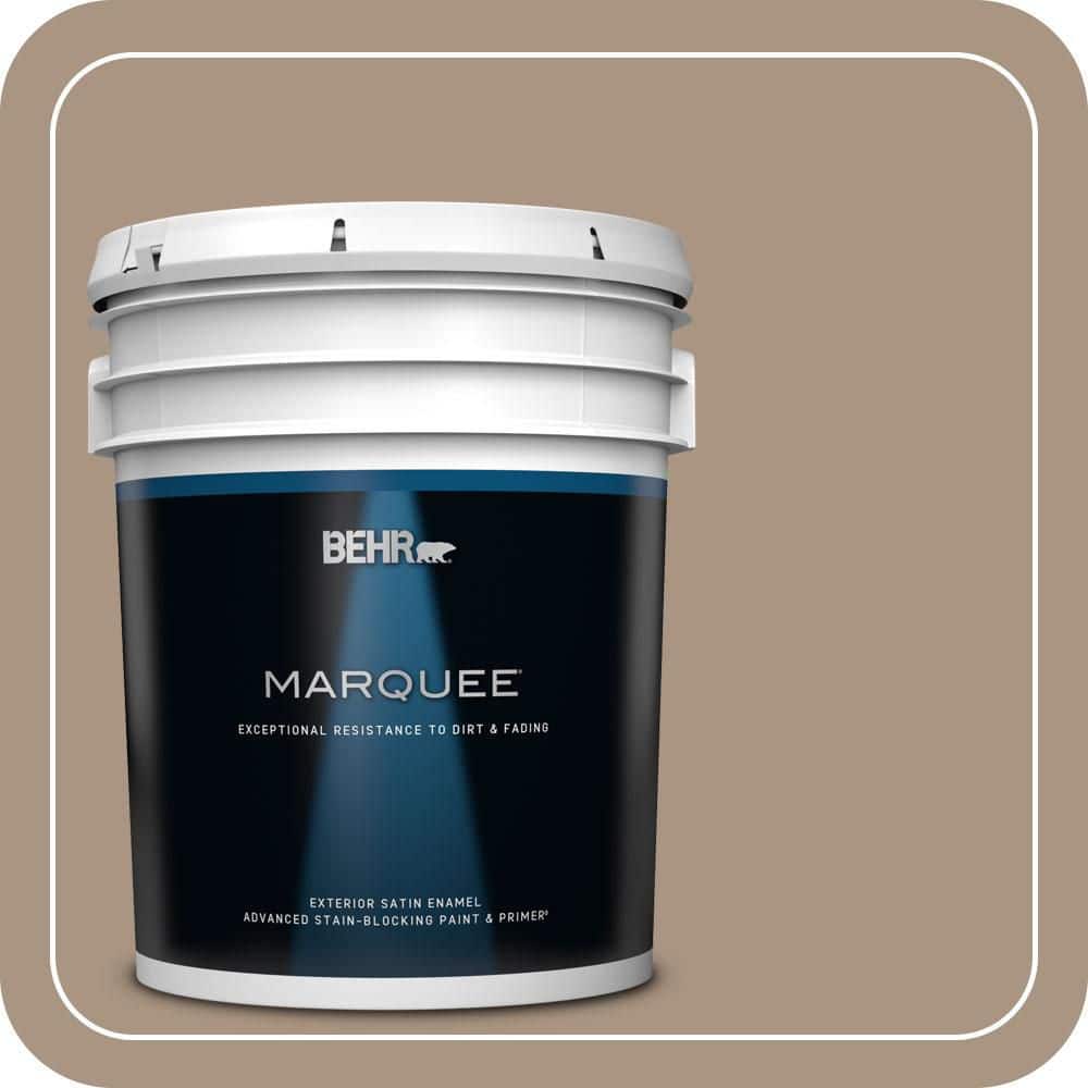 BEHR MARQUEE 5 gal. #T17-11 Silent Sands Satin Enamel Exterior Paint & Primer