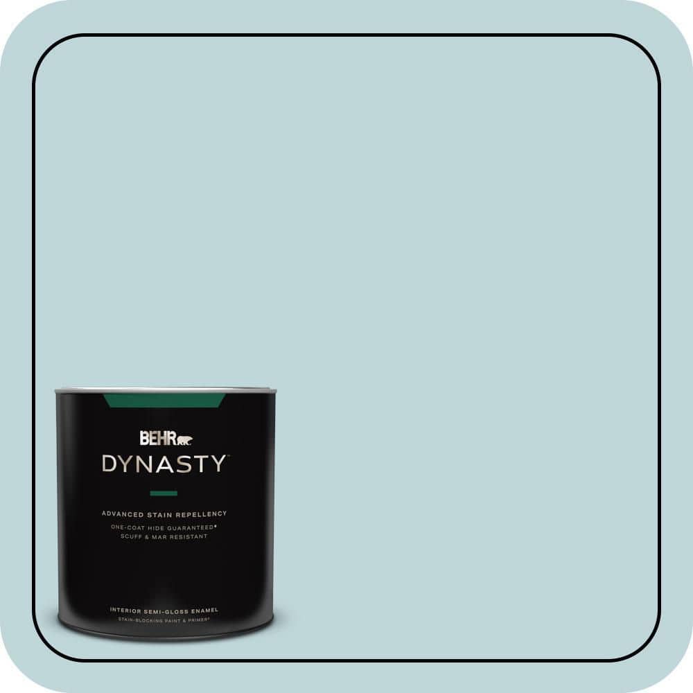 BEHR DYNASTY 1 qt. #S450-2 Wind Speed Semi-Gloss Enamel Interior Stain-Blocking Paint & Primer