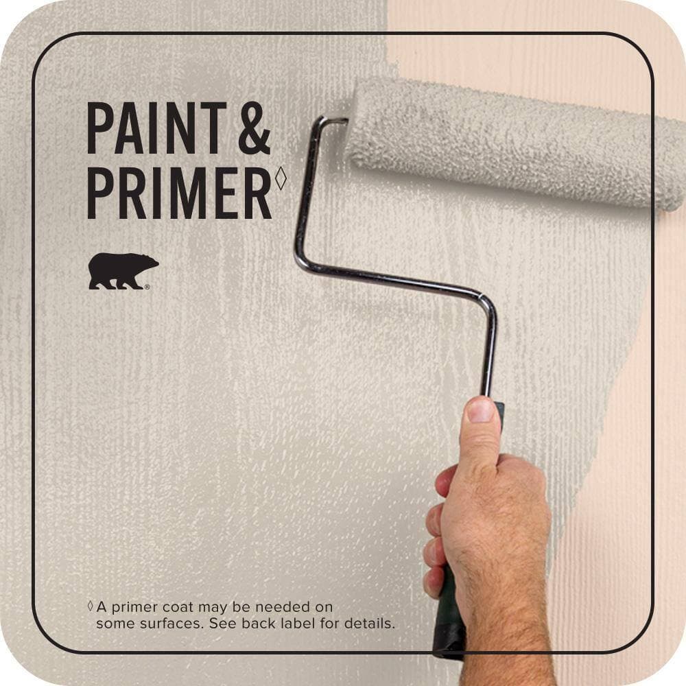 BEHR PREMIUM PLUS 1 qt. #PWN-42 Parisian Taupe Semi-Gloss Enamel Exterior Paint & Primer (3)