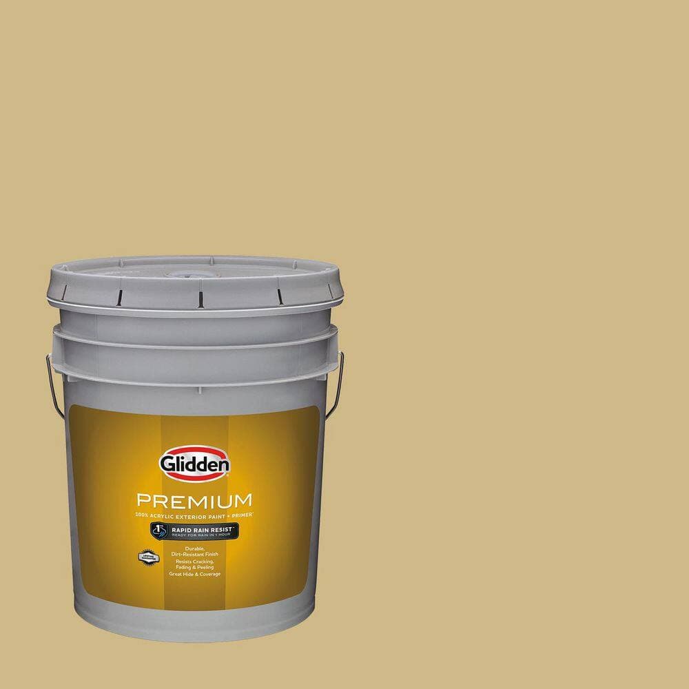 Glidden Premium 5 gal. PPG1105-5 Appalachian Trail Flat Exterior Latex Paint