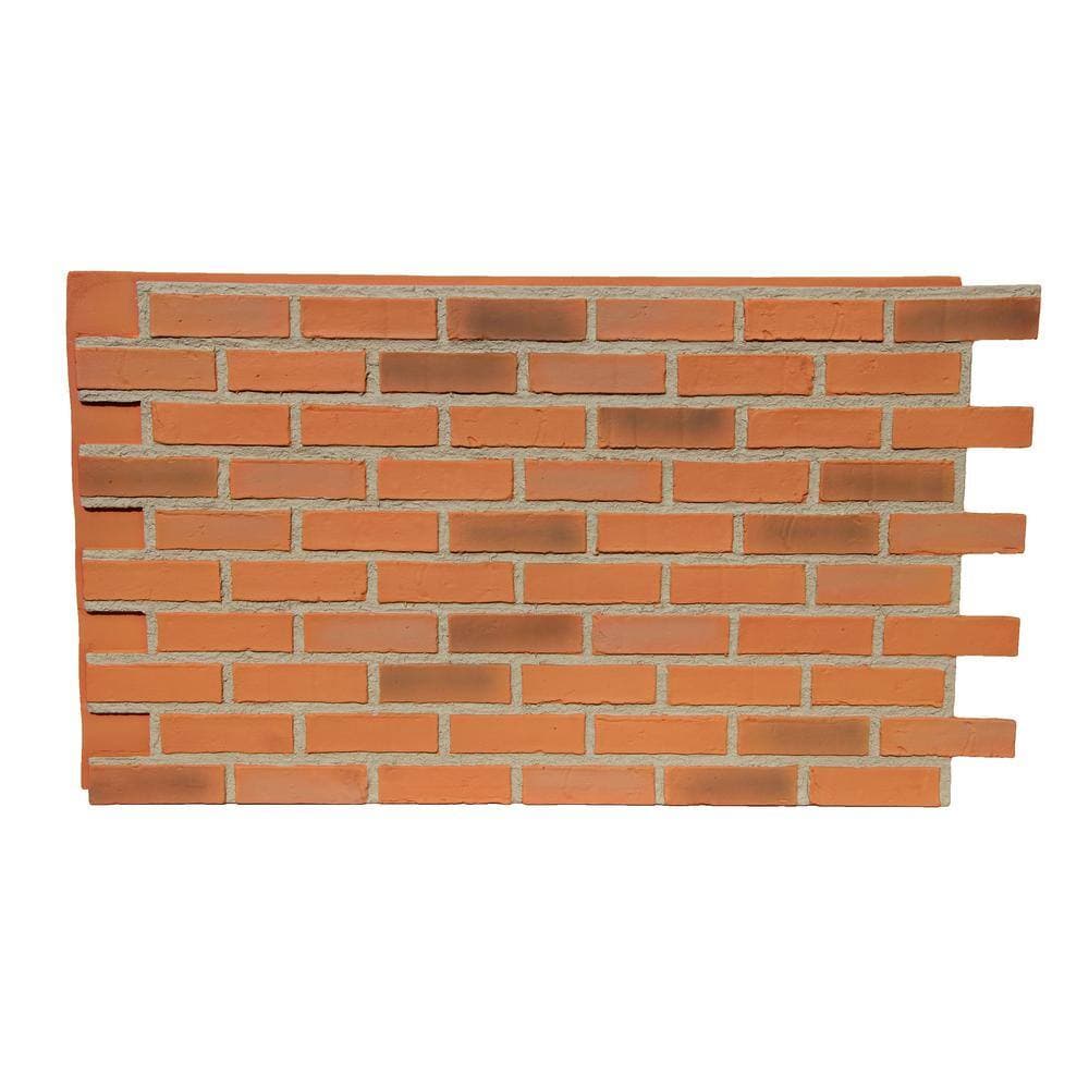 TRITAN BP 43.5 in. x 24 in. Polyurethane Interlocking Siding Panel in Terracotta (2)