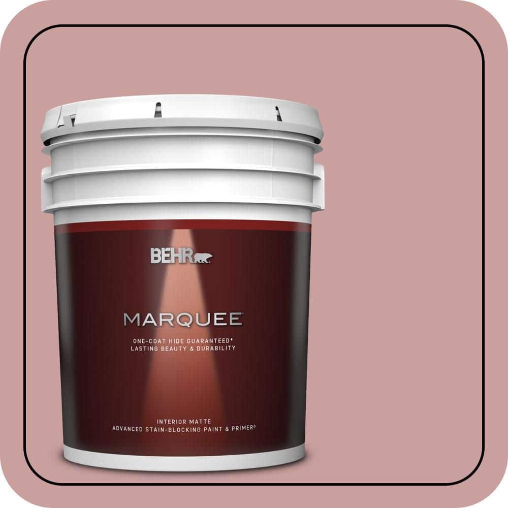 BEHR MARQUEE 5 gal. #MQ1-13 Lady Guinevere One-Coat Hide Matte Interior Paint & Primer