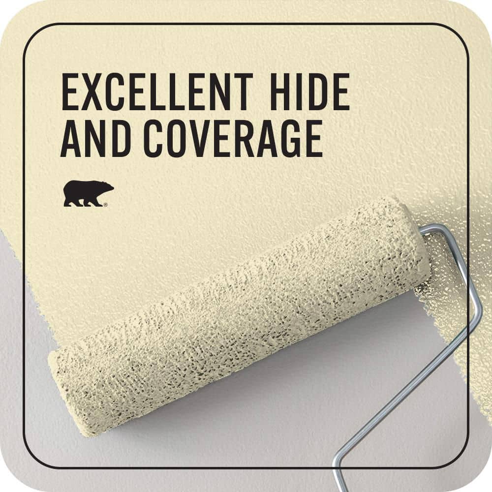 BEHR PREMIUM PLUS 1 qt. #390E-2 Starbright Flat EcoMix Plant-Based Interior Paint & Primer (2)