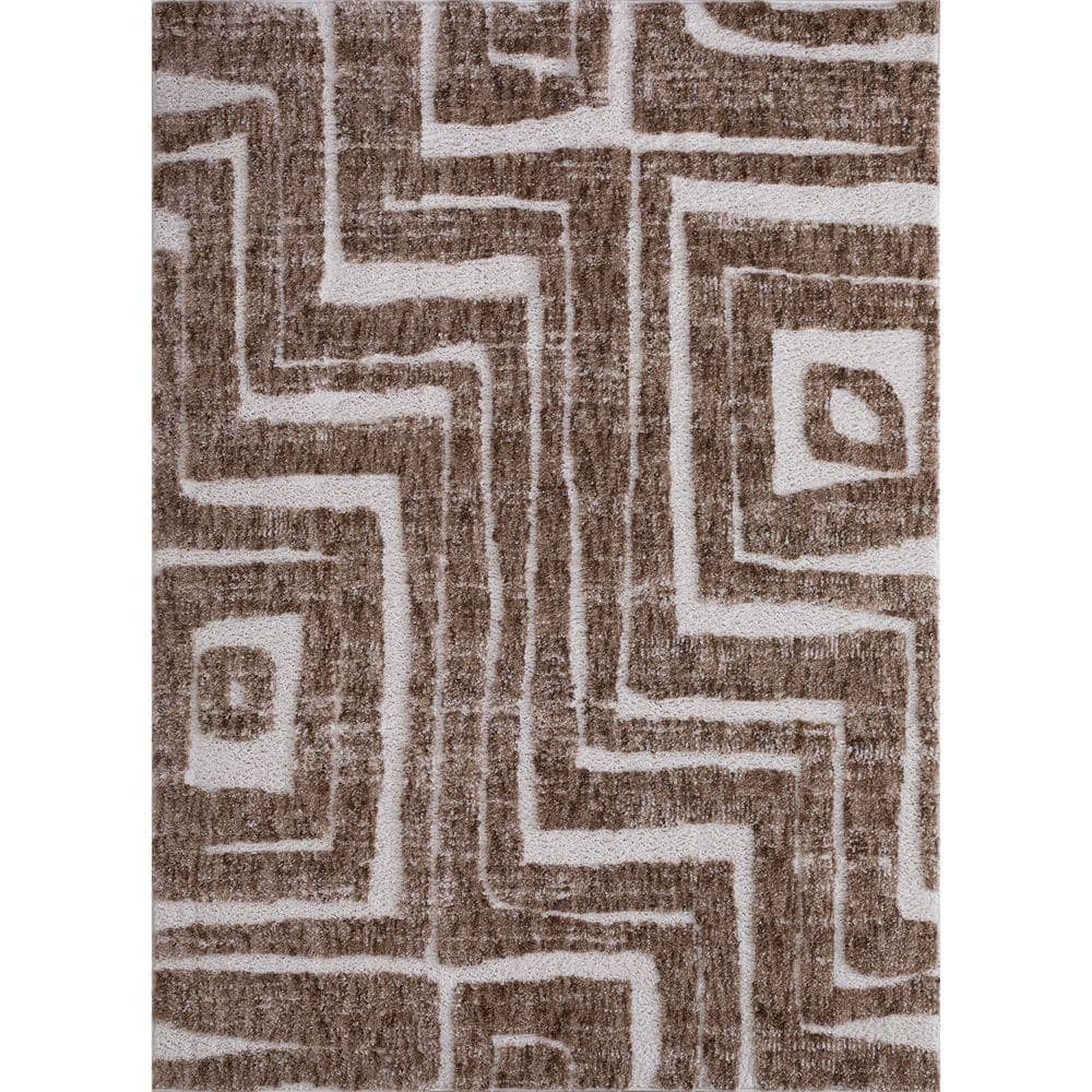 Home Decorators Collection 6 ft. x 9 ft. Brown/Ivory Aberdeen Area Rug (2)
