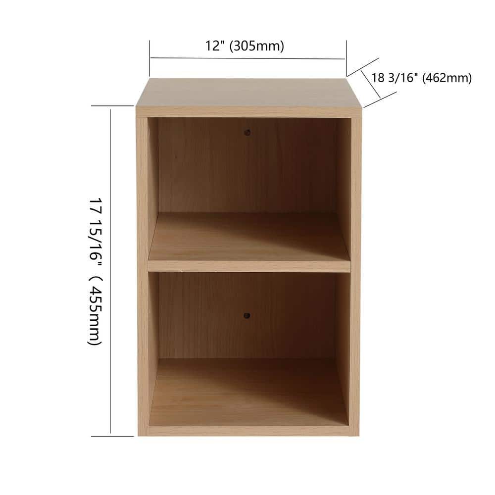 Cesicia 12 in. W x 18 in. D x 18 in. H Bathroom Storage Wall Cabinet in Light Oak (2)