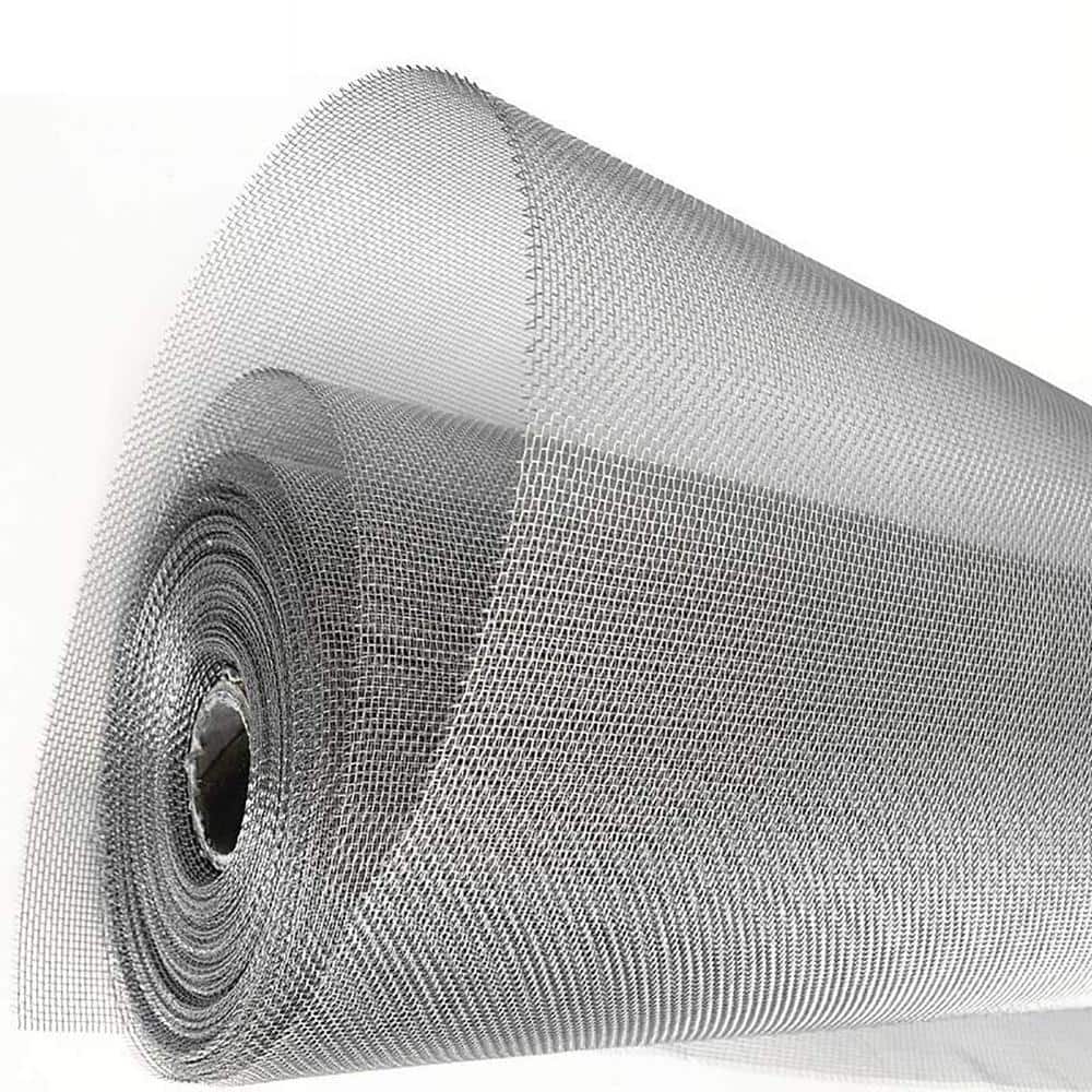 Angel Sar 4 ft. x 10 ft. 304 Stainless Steel Woven Wire Mesh Window Screen Welded Wire