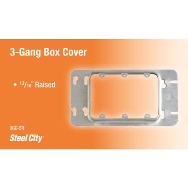 Steel City 3-Gang 58 cu. in. Pre-Galvanized Steel Gang Box (3GC-5R) (3)