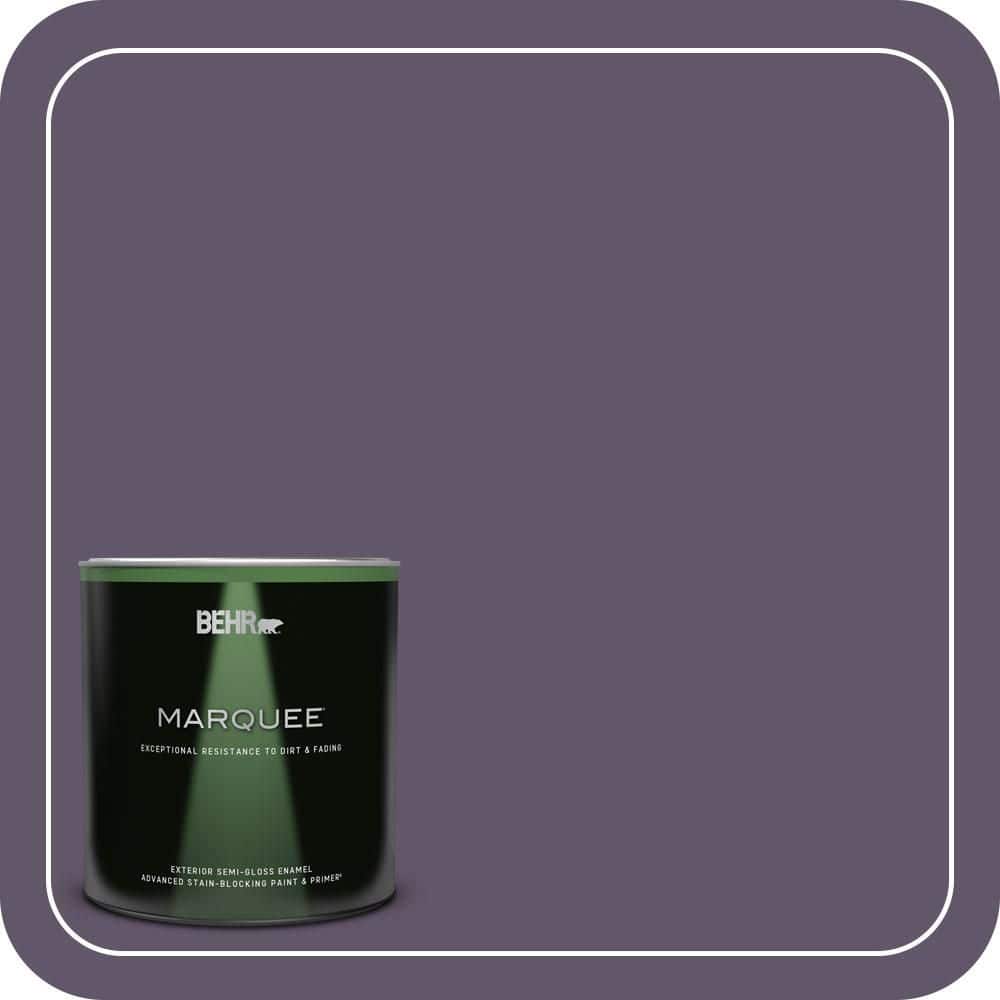BEHR MARQUEE 1 qt. #PPU17-04 Darkest Grape Semi-Gloss Enamel Exterior Paint & Primer