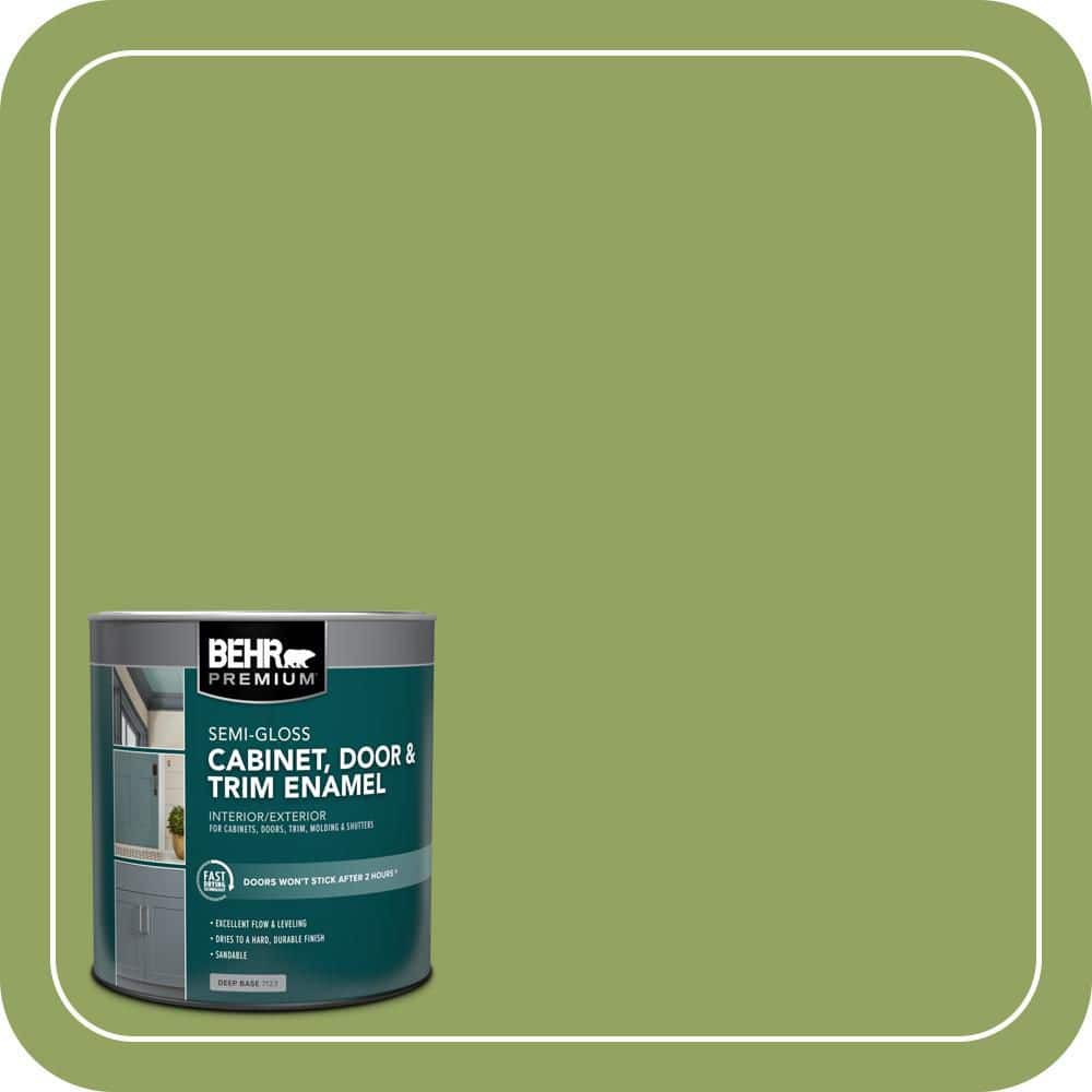 BEHR PREMIUM 1 qt. #PPU10-04 New Bamboo Semi-Gloss Enamel Interior/Exterior Cabinet, Door & Trim Paint