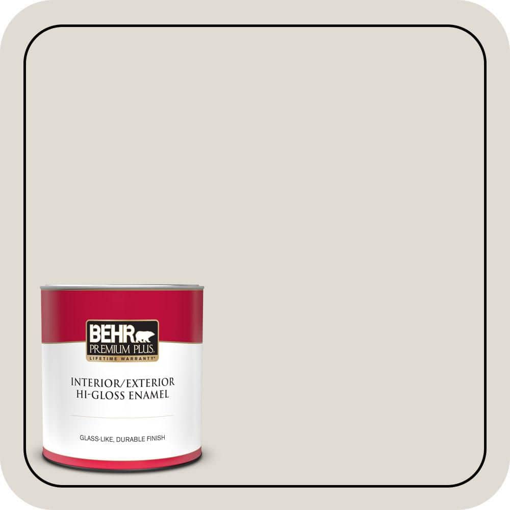 BEHR PREMIUM PLUS 1 qt. #T13-2 Empire Porcelain Hi-Gloss Enamel Interior/Exterior Paint & Primer (1)