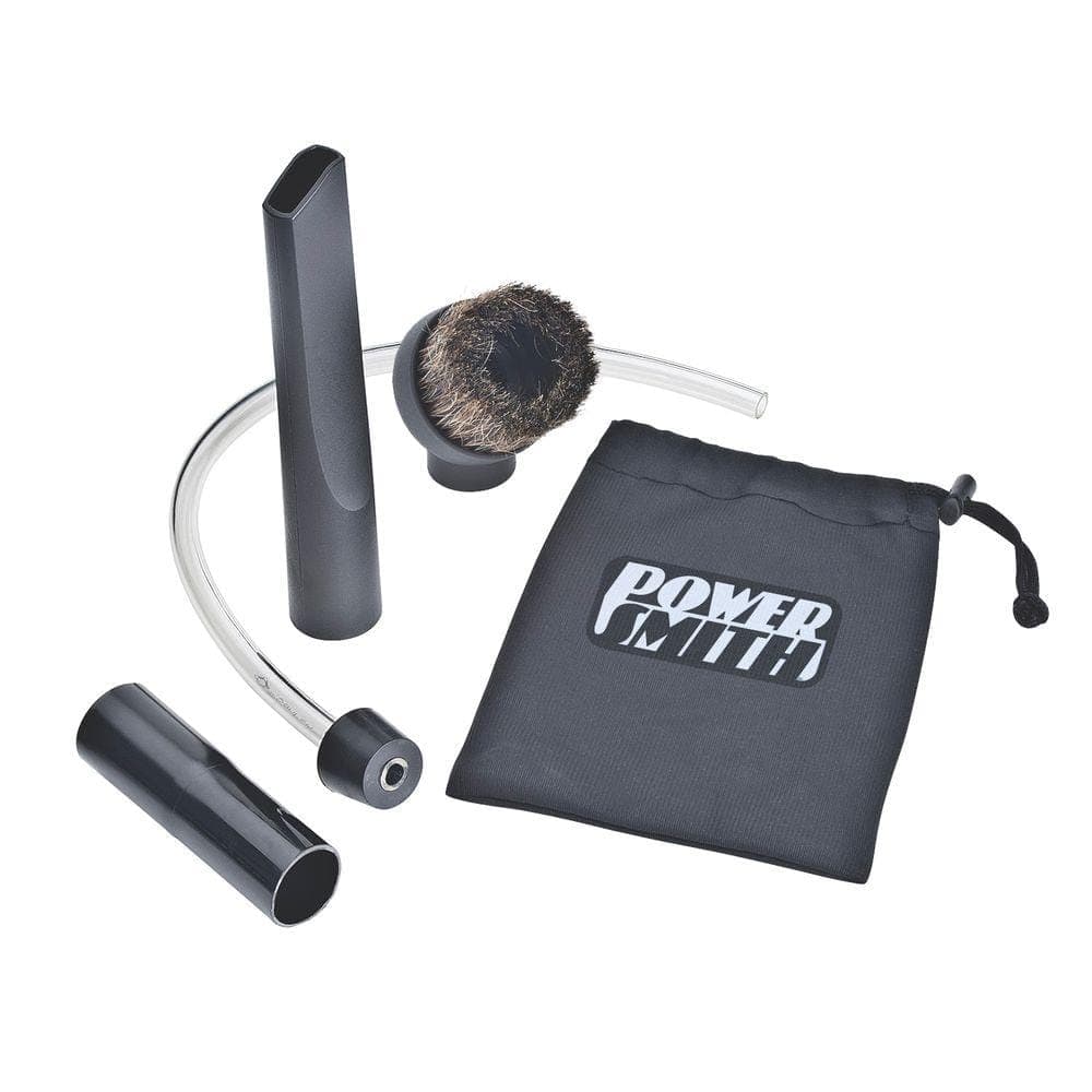 PowerSmith Ash Vacuum Deep Cleaning Kit with Crevice Tool, Brush Nozzle, Hose, Adapter and Storage Bag (5 Piece)
