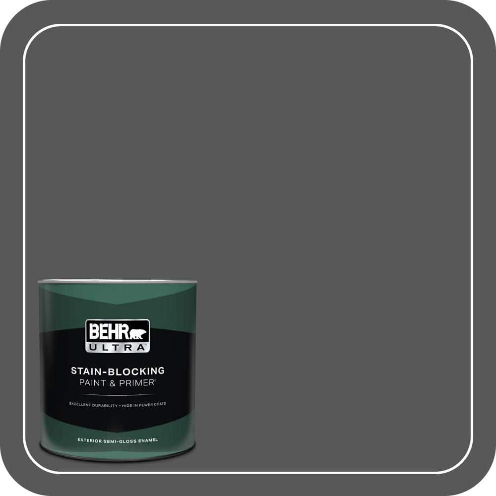 BEHR ULTRA 1 qt. #PPU24-22 Shadow Mountain Semi-Gloss Enamel Exterior Paint & Primer