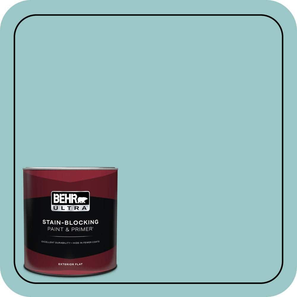 BEHR ULTRA 1 qt. #MQ6-08 Aquifer Flat Exterior Paint & Primer