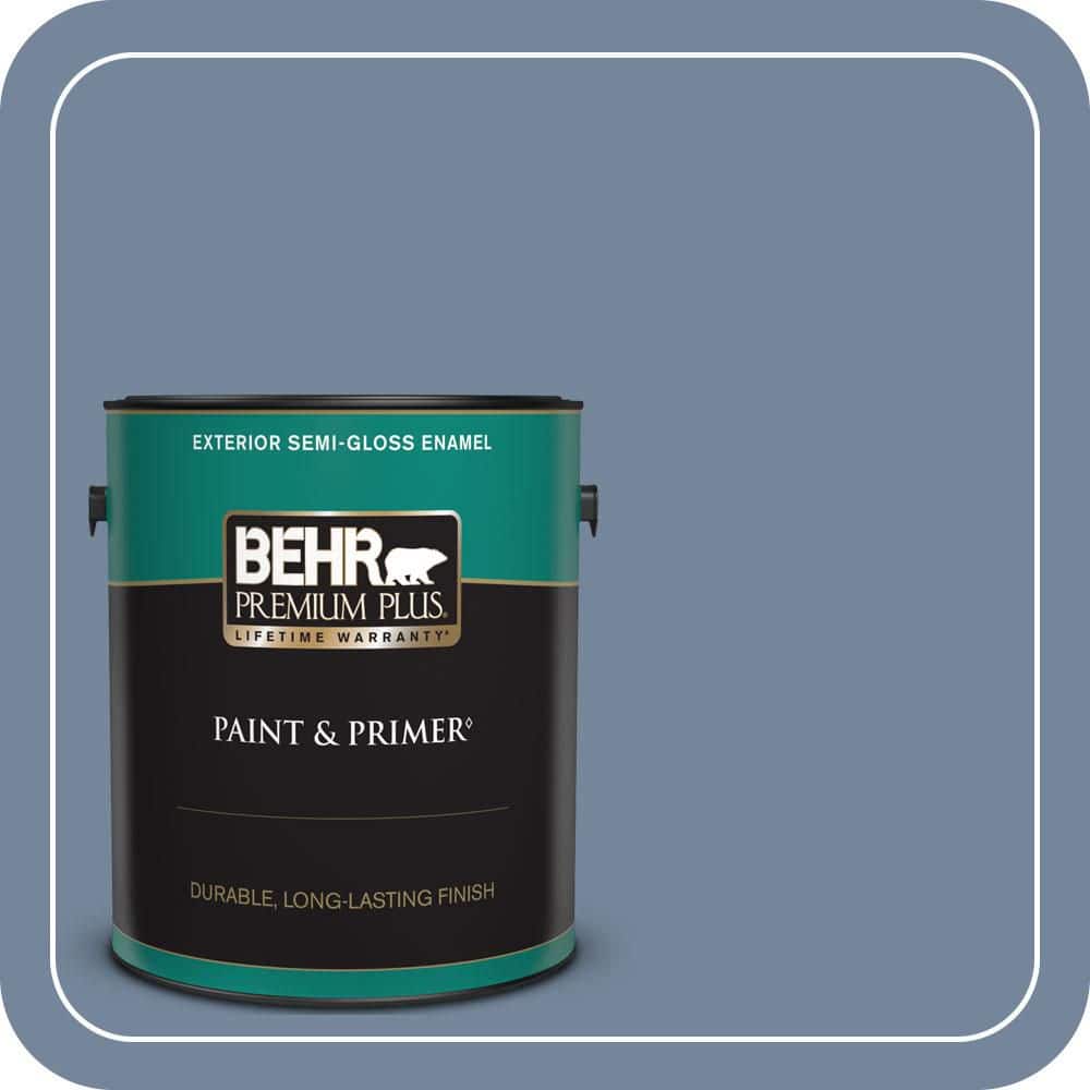 BEHR PREMIUM PLUS 1 gal. #580F-5 Mysteria Semi-Gloss Enamel Exterior Paint & Primer