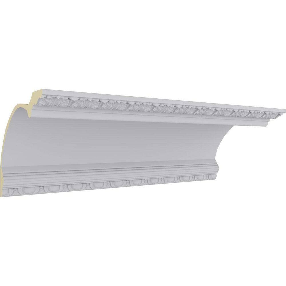 Ekena Millwork 15-3/8 in. x 12 in. x 94-1/2 in. Polyurethane Riley Crown Moulding (2)