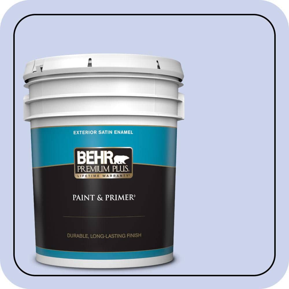 BEHR PREMIUM PLUS 5 gal. #P540-2 Garden Fairy Satin Enamel Exterior Paint & Primer