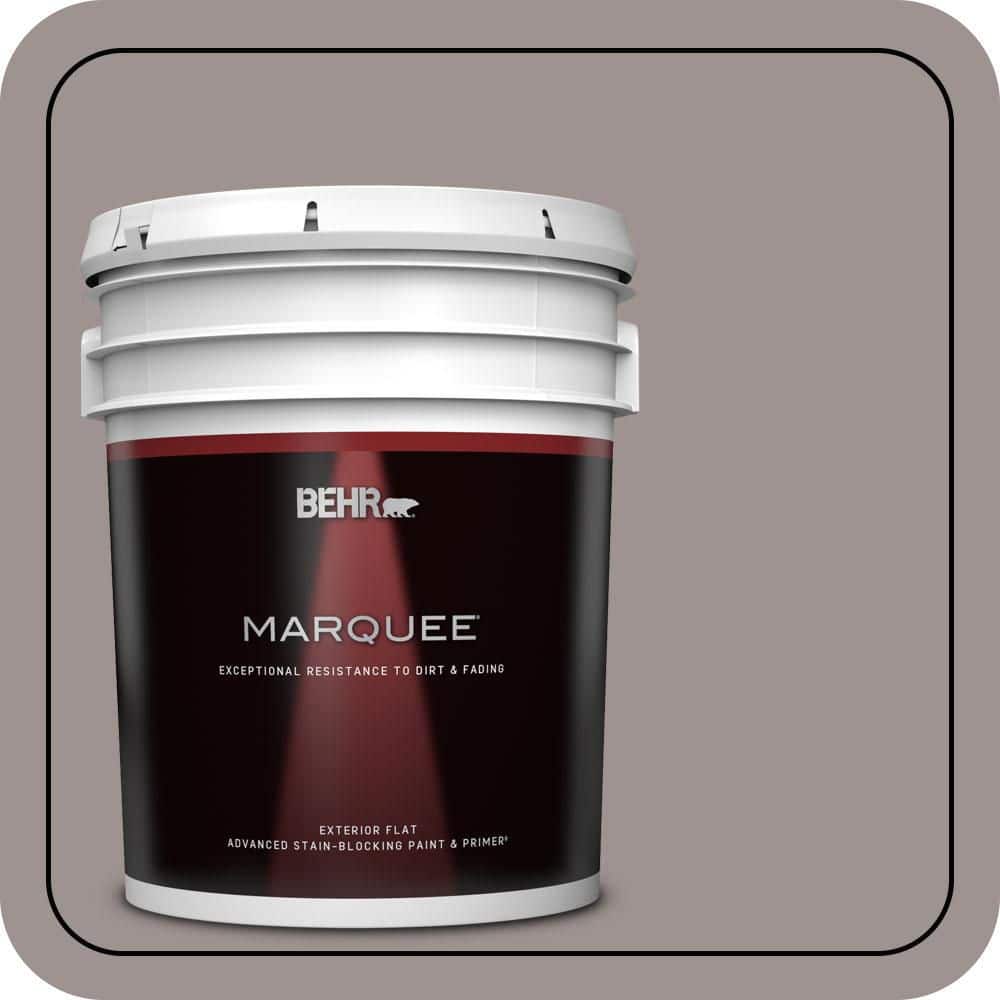 BEHR MARQUEE 5 gal. #N140-4 Tavern Taupe Flat Exterior Paint & Primer (1)