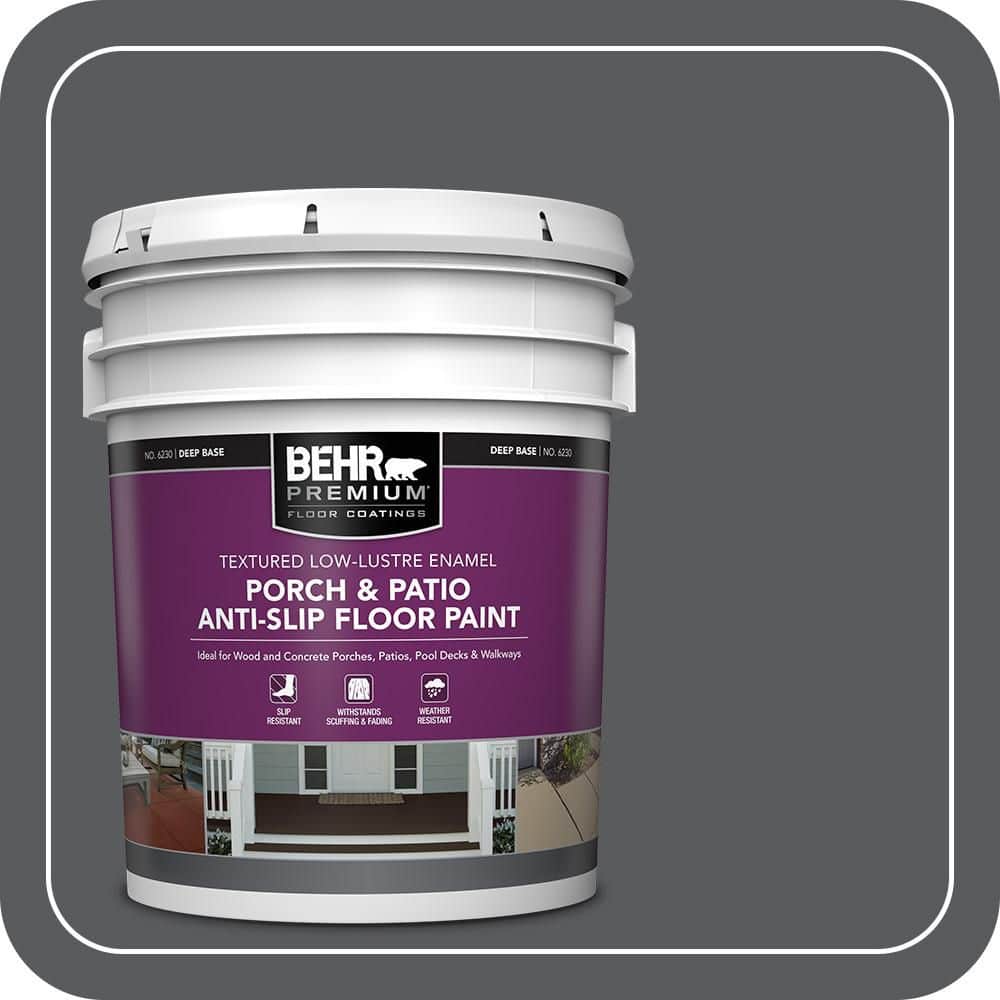 BEHR PREMIUM 5 gal. #AE-53 Midnite Hour Textured Low-Lustre Enamel Interior/Exterior Porch and Patio Anti-Slip Floor Paint