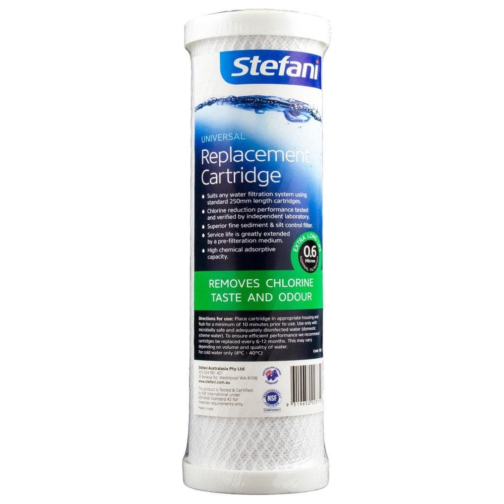 Unbranded Stefani 10 in. Universal Carbon Water Filter Cartridge - 0.6 Micron Replacement Filter for Under Sink Systems