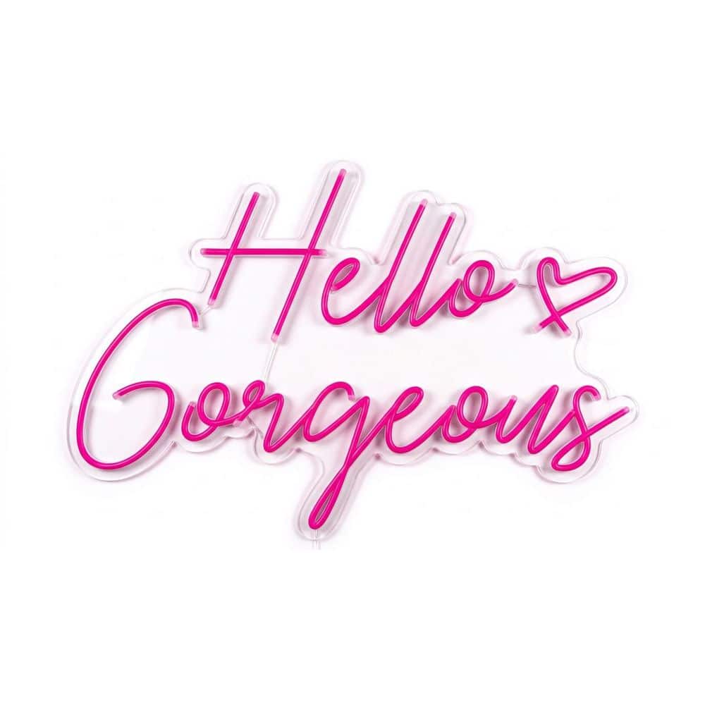 Afoxsos 1 Pack Pink LED Neon Sign Dimmable Switch Acrylic Wall Light for Wedding Birthday Party Home Bar Backdrop Decor